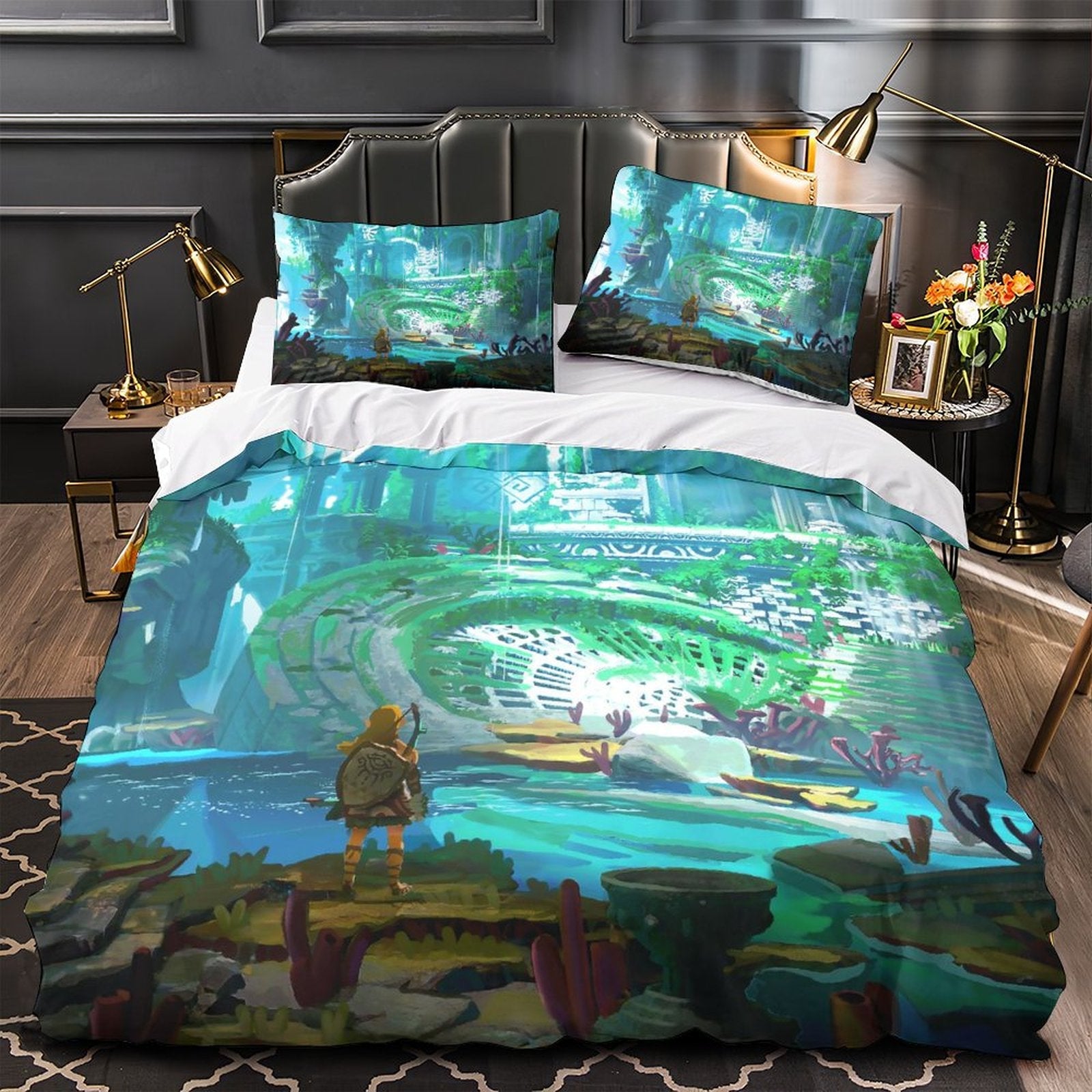Juego de cama con edredón y funda de edredón The Legend of Zelda Tears of the Kingdom