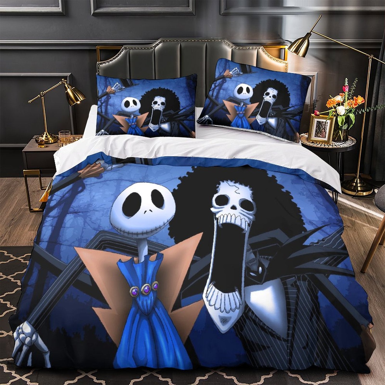 Juego de cama Pesadilla antes de Navidad, funda de edredón sin relleno