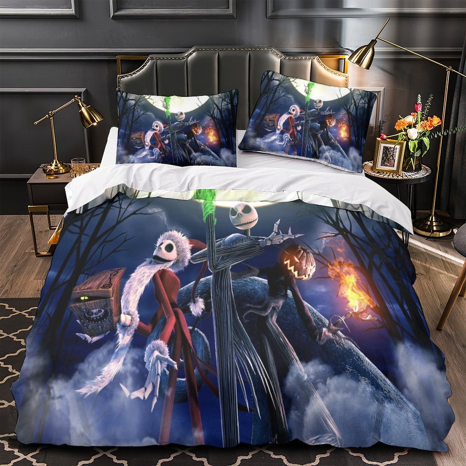 Juego de cama Pesadilla antes de Navidad, funda de edredón sin relleno