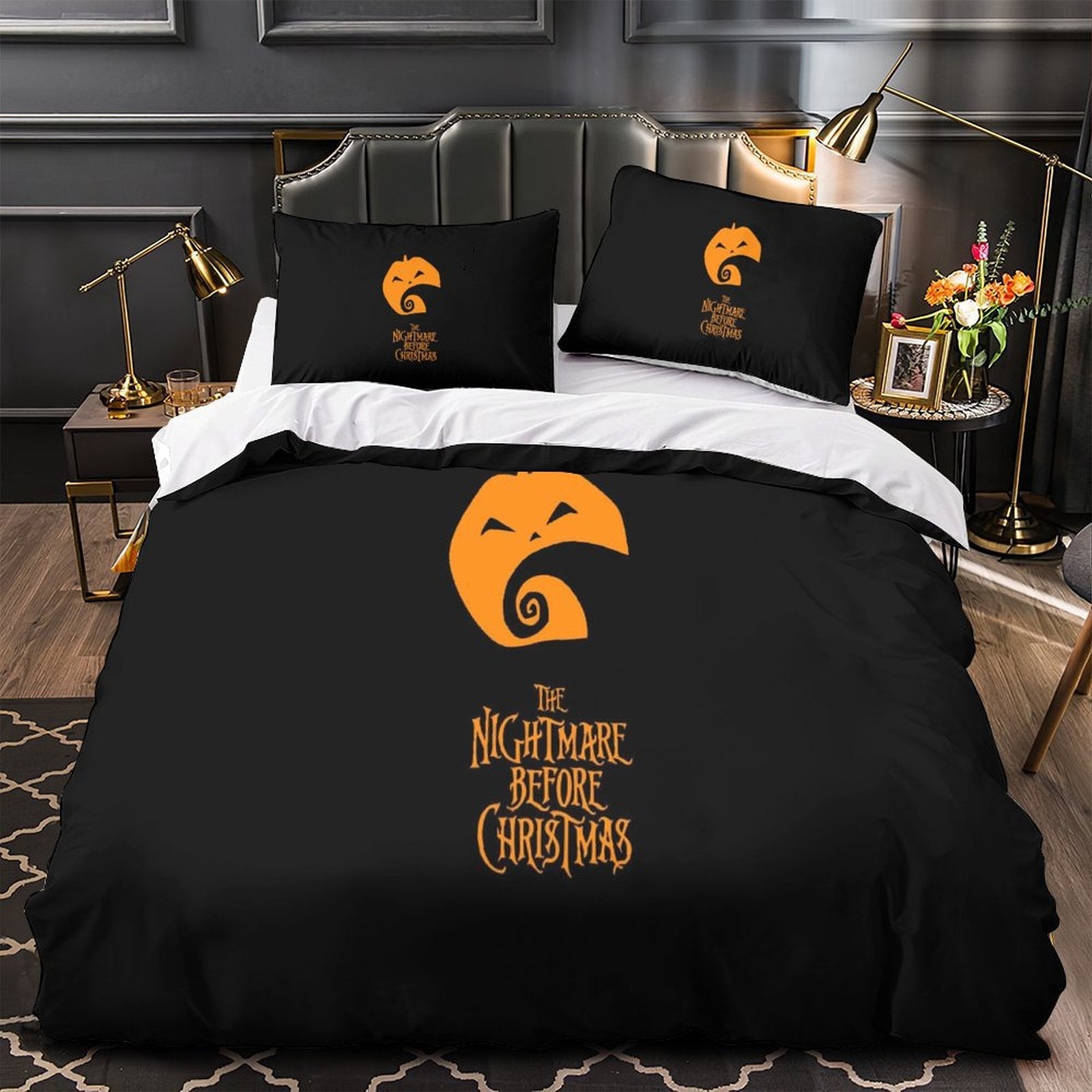 Juego de cama Pesadilla antes de Navidad, funda de edredón sin relleno