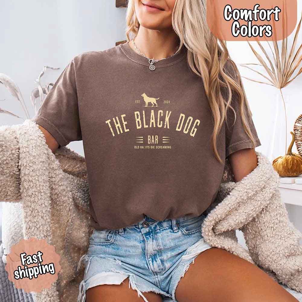 The Black Dog Comfort Colors Concert Tee – Minimalist Unisex Music Shirt