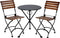 Three Piece Bistro Dining Set with 24" Round Powder Coated Steel Top and Two 5504 Side Chairs