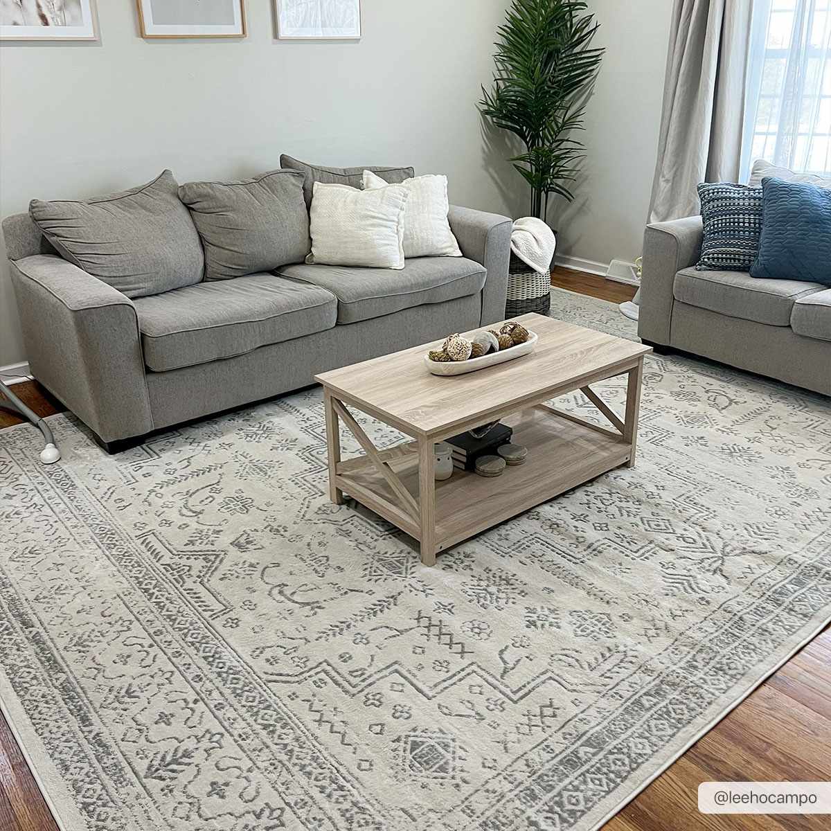 Alfombra Tigried color marfil y gris 2323 - Liquidación