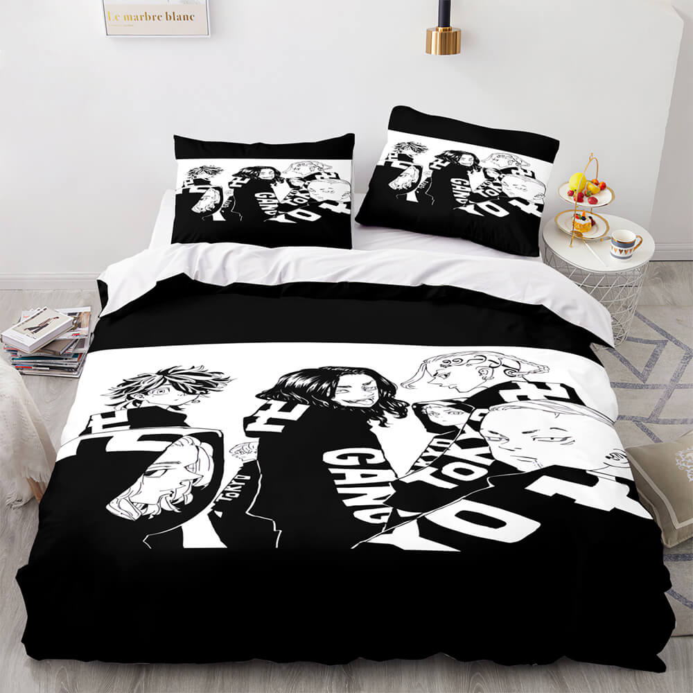 Tokyo Revengers Cosplay 3 Piece Bedding Set Quilt Cover