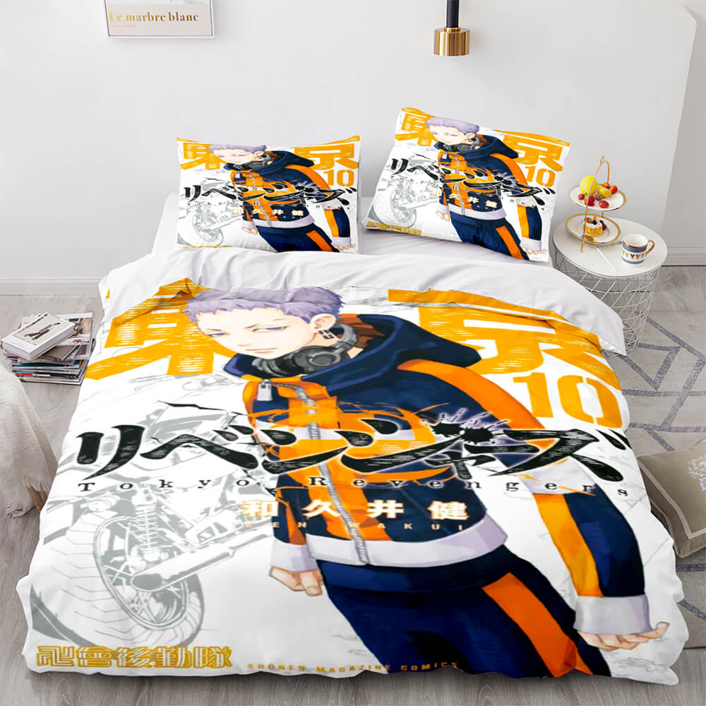 Tokyo Revengers Cosplay 3 Piece Bedding Set Quilt Cover