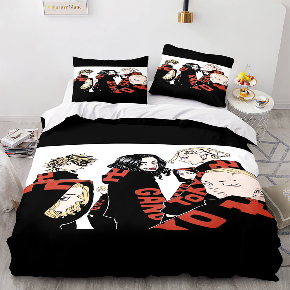 Tokyo Revengers Cosplay 3 Piece Bedding Set Quilt Cover
