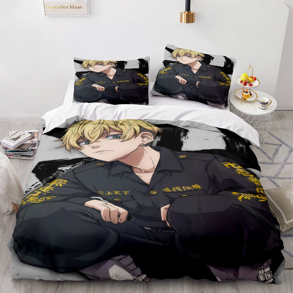 Tokyo Revengers Cosplay 3 Piece Bedding Set Quilt Cover