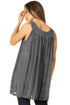 Sakkas Rita Womens Picot Trim V Neck Tank Blouse With Seqins And Embroidery
