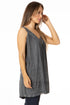 Sakkas Rita Womens Picot Trim V Neck Tank Blouse With Seqins And Embroidery