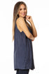 Sakkas Rita Womens Picot Trim V Neck Tank Blouse With Seqins And Embroidery