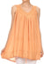 Sakkas Rita Womens Picot Trim V Neck Tank Blouse With Seqins And Embroidery