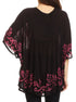 Sakkas Lynda - Poncho campesino con bordado batik de dos tonos y palmeras