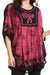 Sakkas Lynda - Poncho campesino con bordado batik de dos tonos y palmeras
