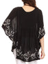 Sakkas Lynda - Poncho campesino con bordado batik de dos tonos y palmeras