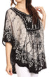 Sakkas Lynda - Poncho campesino con bordado batik de dos tonos y palmeras