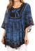 Sakkas Lynda - Poncho campesino con bordado batik de dos tonos y palmeras