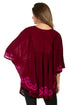 Sakkas Lynda - Poncho campesino con bordado batik de dos tonos y palmeras