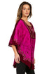 Sakkas Lynda - Poncho campesino con bordado batik de dos tonos y palmeras