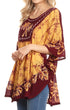 Sakkas Lynda - Poncho campesino con bordado batik de dos tonos y palmeras