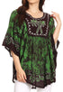 Sakkas Lynda - Poncho campesino con bordado batik de dos tonos y palmeras