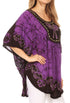 Sakkas Lynda - Poncho campesino con bordado batik de dos tonos y palmeras