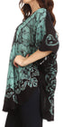 Sakkas Lynda - Poncho campesino con bordado batik de dos tonos y palmeras