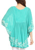 Sakkas Lynda - Poncho campesino con bordado batik de dos tonos y palmeras