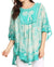 Sakkas Lynda - Poncho campesino con bordado batik de dos tonos y palmeras