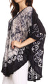 Sakkas Lynda - Poncho campesino con bordado batik de dos tonos y palmeras