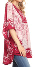 Sakkas Lynda - Poncho campesino con bordado batik de dos tonos y palmeras