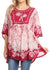 Sakkas Lynda - Poncho campesino con bordado batik de dos tonos y palmeras