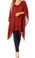 Sakkas Regina Women's Lightweight Stonewashed Poncho Top Blouse Caftan Cover up