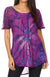 Sakkas Aline Women's Short Sleeve Casual Light Loose Scoop Neck Top Blouse Shirt