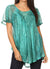 Sakkas Aline Women's Short Sleeve Casual Light Loose Scoop Neck Top Blouse Shirt