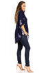Sakkas  Amori V-Neck Embroidery Poncho Top / Cover Up
