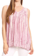 Sakkas Boho Love Sleeveless Blouse