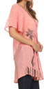 Sakkas Albina Island Blusa / Top con mangas casquillo y bordado de ajuste relajado