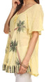 Sakkas Albina Island Blusa / Top con mangas casquillo y bordado de ajuste relajado