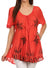 Sakkas Albina Island Blusa / Top con mangas casquillo y bordado de ajuste relajado