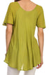 Sakkas Albina Island Blusa / Top con mangas casquillo y bordado de ajuste relajado