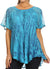 Sakkas Zoya Marbled Embroidery  Cap Sleeves Blouse / Top