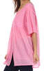 Sakkas Button Down Embroidered Short Sleeve Semi-Sheer Gauzy Cotton Top / Blouse