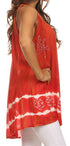 Sakkas Ruth Top batik sin mangas con cuello en V y corte relajado con lentejuelas bordadas