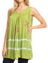 Sakkas Ruth Top batik sin mangas con cuello en V y corte relajado con lentejuelas bordadas