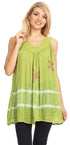 Sakkas Ruth Top batik sin mangas con cuello en V y corte relajado con lentejuelas bordadas