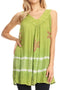 Sakkas Ruth Top batik sin mangas con cuello en V y corte relajado con lentejuelas bordadas
