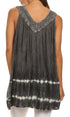 Sakkas Ruth Top batik sin mangas con cuello en V y corte relajado con lentejuelas bordadas