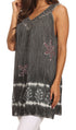 Sakkas Ruth Top batik sin mangas con cuello en V y corte relajado con lentejuelas bordadas