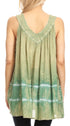 Sakkas Ruth Top batik sin mangas con cuello en V y corte relajado con lentejuelas bordadas