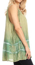 Sakkas Ruth Top batik sin mangas con cuello en V y corte relajado con lentejuelas bordadas